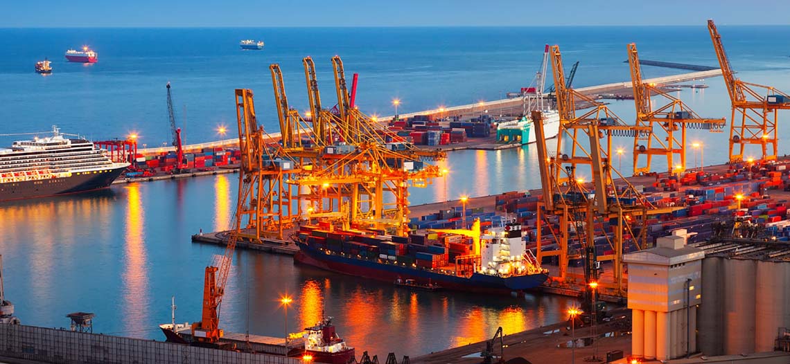 Vista panorámica de puertos dominicanos