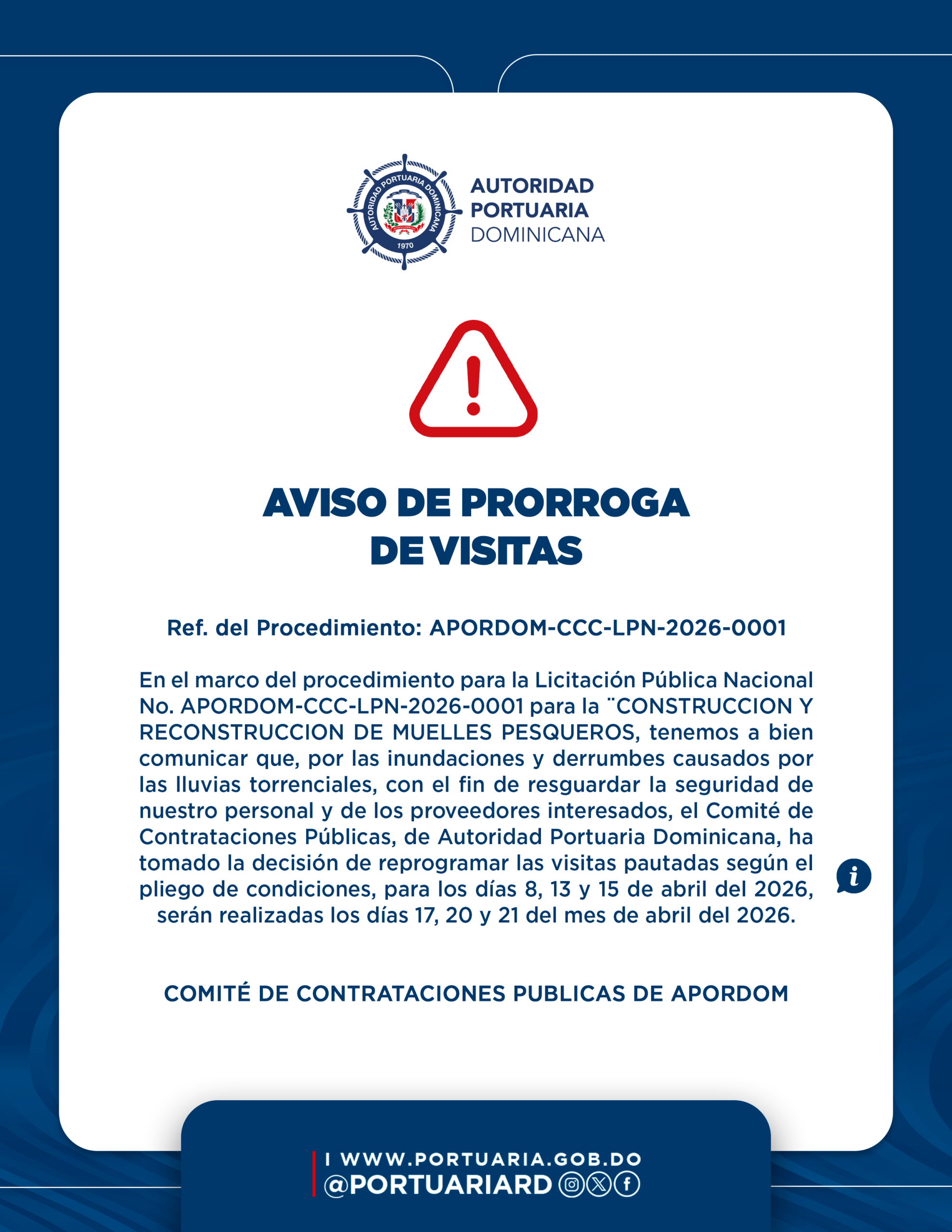 Aviso Importante